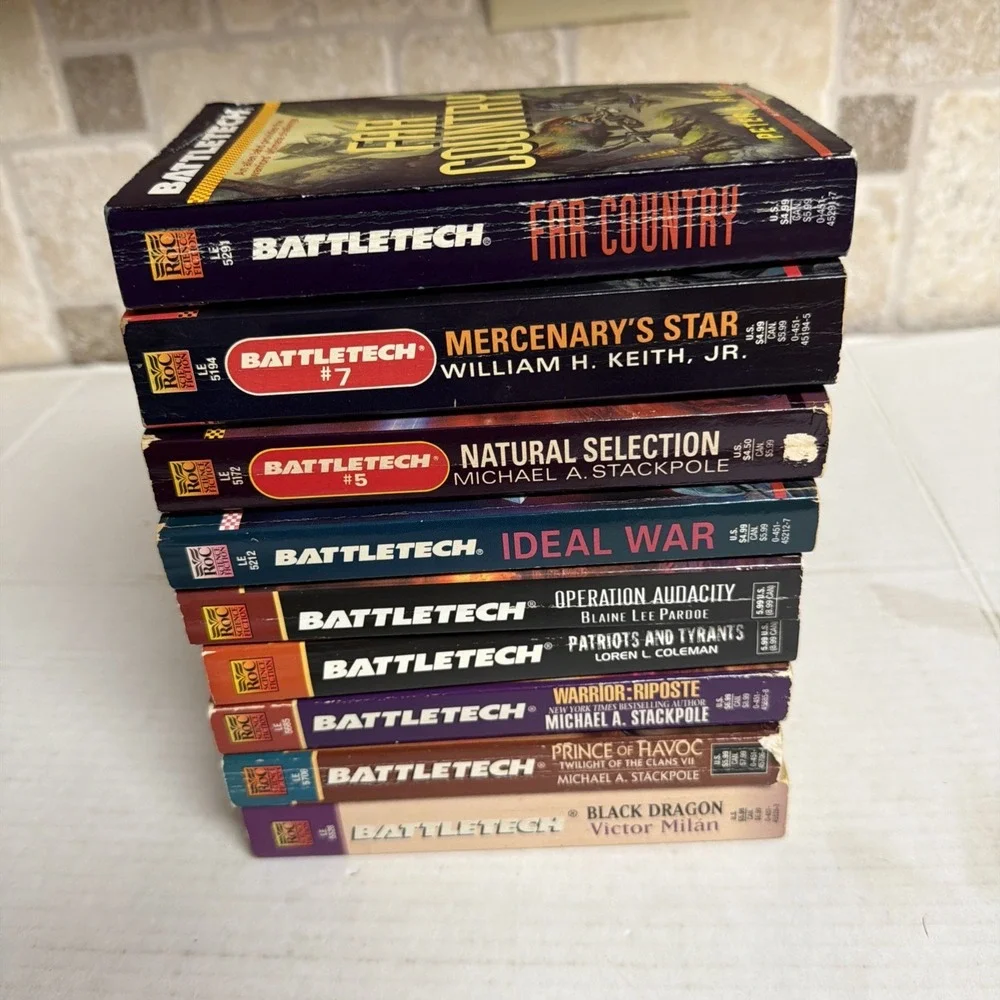 BATTLETECH Series Lot of 9‎ Set of Vintage Paperback PB Books 1st Printings
